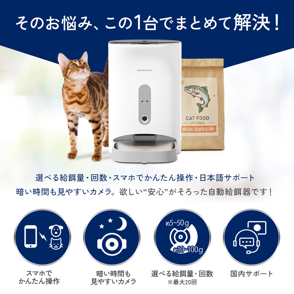 【獣医師監修】カリカリマシーンV2C Plus/スマホ連動型自動給餌器