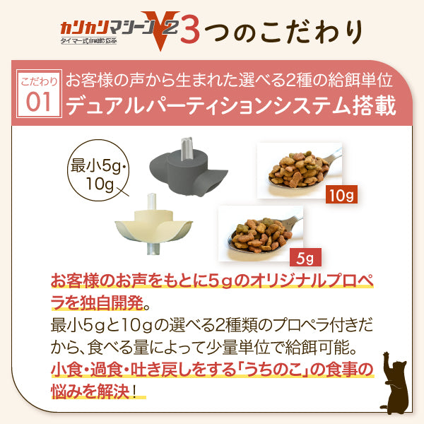 【獣医師推奨】タイマー式自動給餌器 カリカリマシーンV2