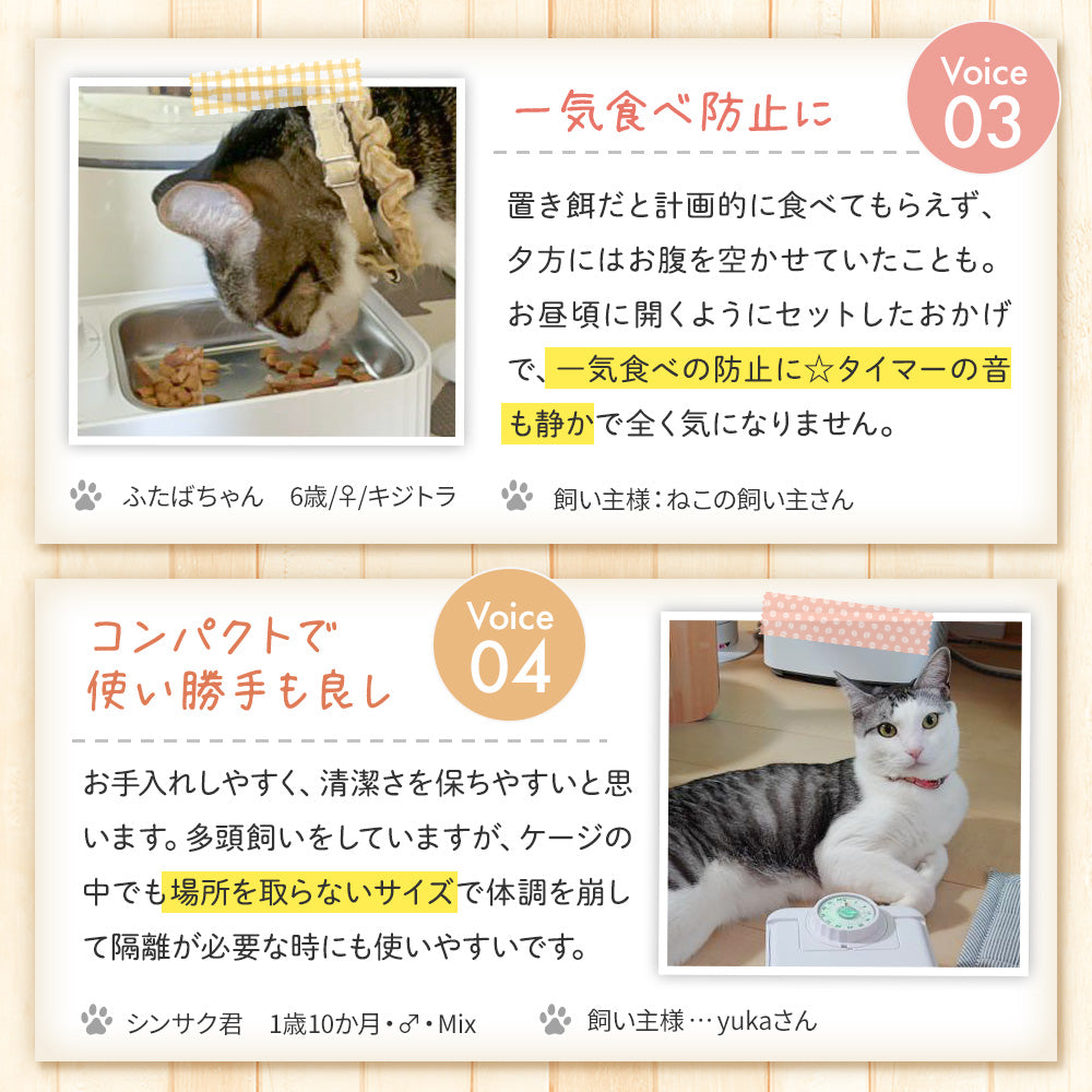 【獣医師監修】カリカリマシーンmini（1食分／タイマー式自動給餌器）