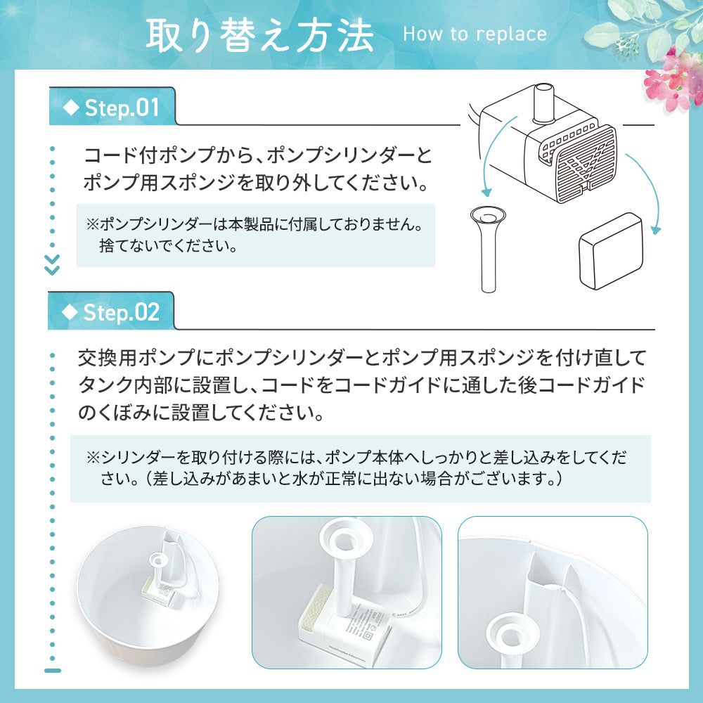 【プラスアクアライト専用】セパレートコード付ポンプセット