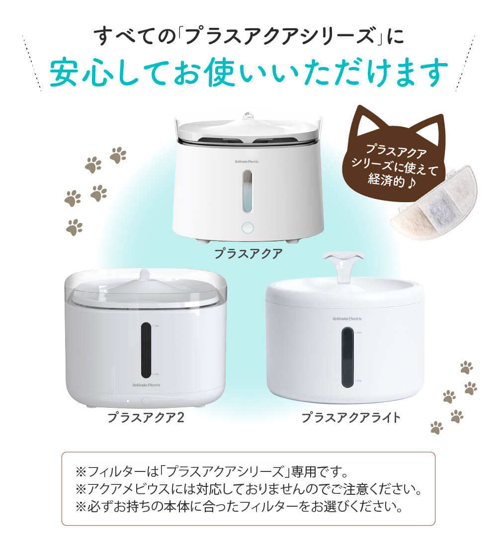 以前のシリーズ「プラスアクア」にも安心してお使いいただけます！　※アクアメビウスには対応しておりませんのでご注意ください。